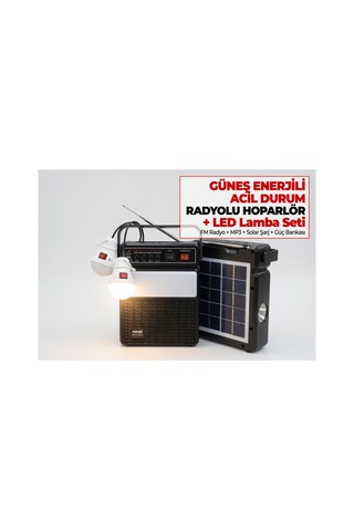 Doğa Güneş Enerjili Radyolu Fonksiyonel Işıklar Fm Bluetooth Sd Kart Usb Solar Lamba