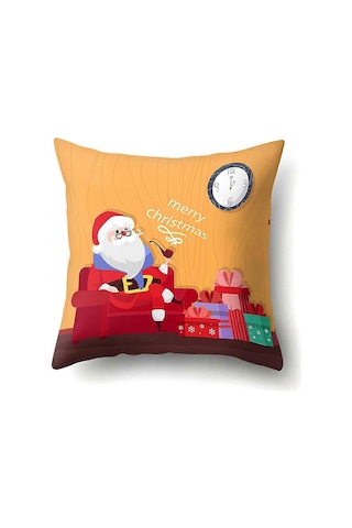 Noel Yastık Kılıfı Noel Dekorasyonu İç Mekan Atmosferi Y0004 Diğer
