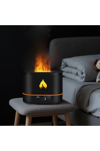 Alev Desenli 2 Lt Su Hazneli Hava Nemlendirici Ultrasonik Buhar & Sessiz