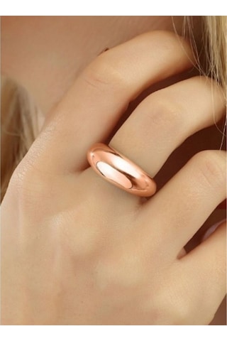 925 Ayar Rose Gold Ayarlanabilir Kadın Gümüş Yüzük