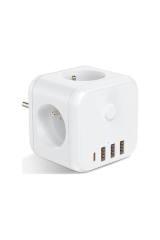 3 Ac Priz Soketli 3 Usb+type-c Akım Korumalı, 7 İn 1 Priz, 16a Maks, 4000w
