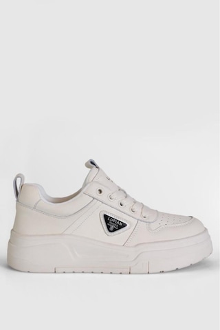 Lufian 122230050 Jennifer Kadın Hakiki Deri Klasik Sneaker Beyaz Beyaz