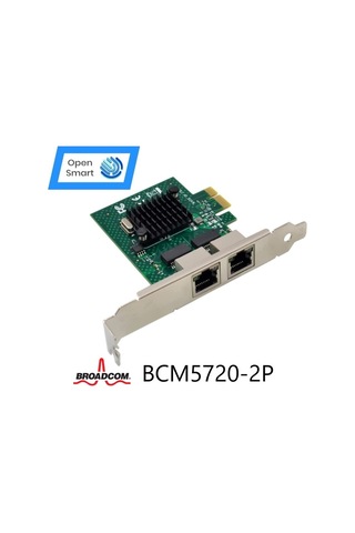 Open Smart 2 Port Broadcom BCM5720-2P Ethernet Kart - OPS7287BCM