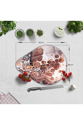 Decorita Cam Kesme Tahtası | Damla Serisi - 6 | 28cm x 36cm
