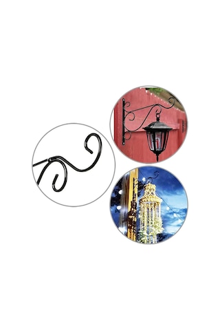 2 Adet Metal Bitki Askı Tutucu Kancaları Bitkiler Çiçek Saksıları Kuş Yemliği Rüzgar Çanları Fenerler İçin Dış Duvar Braketi