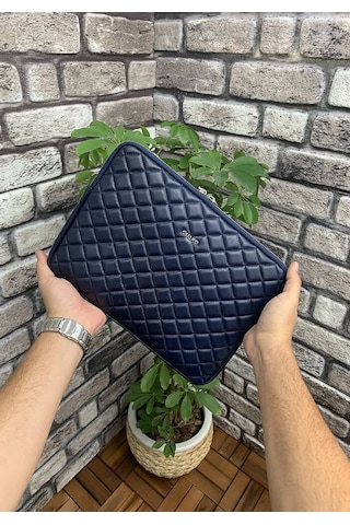 Guard Lacivert Capitone Clutch Çanta