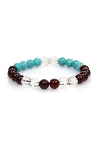 Mystic Energy Doğal Taş Nazar Unisex Tılsım Bilekliği Çok Renkli