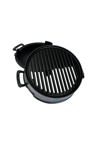 Lava Döküm Mangal Izgara Set Döküm Demir Ø 36cm - Siyah
