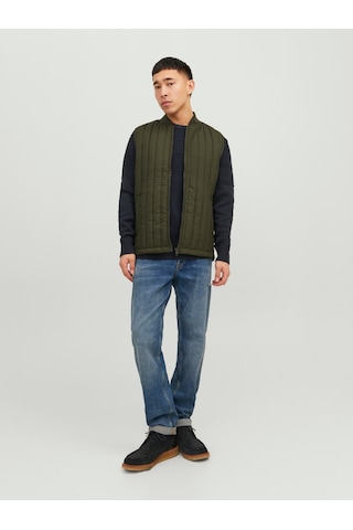 Jack & Jones Erkek Suya Dayanaklı Kapitone Yelek - City - 12237730 Rosin
