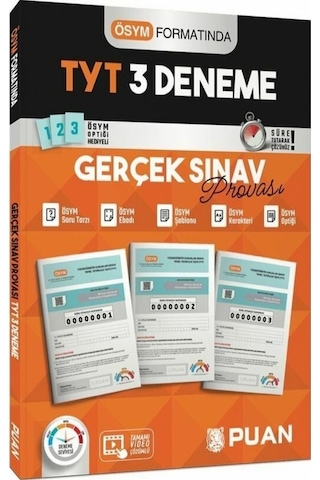 Puan Yayınları Tyt 3 Deneme Gerçek Sınav Provası