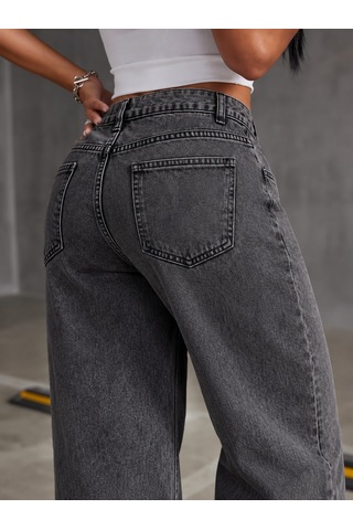 Bhrwear Kadın Yüksek Bel Cep Detaylı Kot Pantolon Renkli