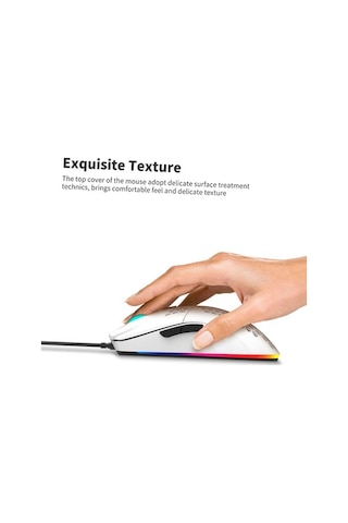 Didadodo Ajazz Aj390 Oyuncu Fare - 7 Tuşlu, Ayarlanabilir Dpı, Havalandırmalı Petek Tasarım, Ergonomik Lazer Güçlü Aydınlatma, Mükemmel Kontrol Lazer