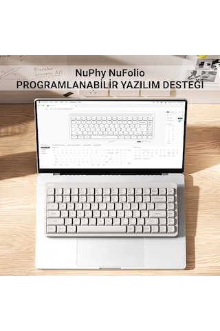 Nuphy Node75 Tri-mode Custom Mekanik Oyuncu Klavyesi Beyaz-blush Nano