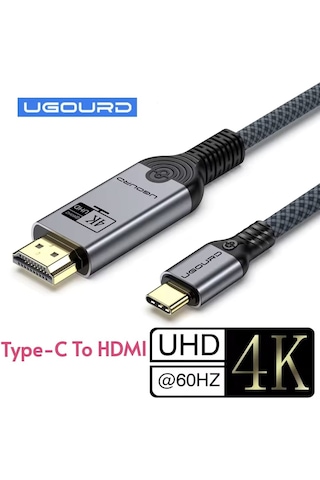 Ugourd 1-metre Type-c To Hdmı 4k 60hz Ultra Full Hd Ce Lisanslı