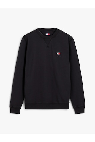 Tommy Hilfiger Tjm Reg Badge Crew Ext Erkek Siyah Sweatshirt - Dm0dm23607