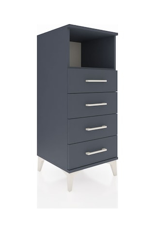 Hyperion Komodin Tek Raflı 4 Çekmeceli 44x44x106 Antrasit-ant... Antrasit