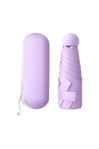 Konjac Mor Katlanır Şemsiye, 6 Kaburga Güneş Şemsiyesi Rüzgar Geçirmez Ve U Diğer