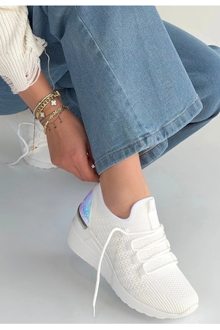 Naturalshoess Weor Bej Triko Bağcıklı Spor Ayakkabı