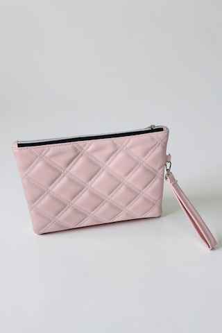 Estrella Paris Lavita Portföy & Clutch Çanta Çıkarılabilir Bileklik Askılı Pembe 25 X 19 Cm