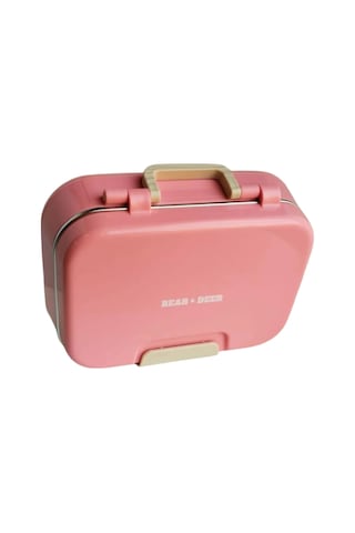 B&d Tek Katlı İki Bölmeli Çelik Pembe Beslenme Kabı Bes001 Pembe