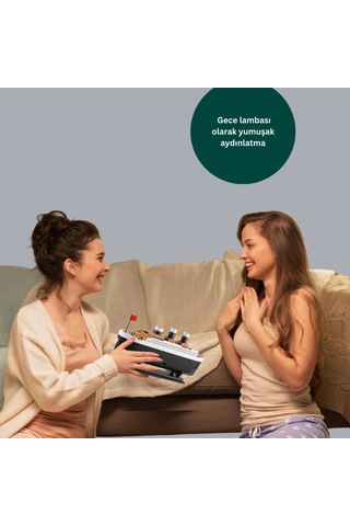 Gemi Tasarımlı 7 Renk Led Hava Nemlendirici Buhar Efektli Aroma Difüzörü