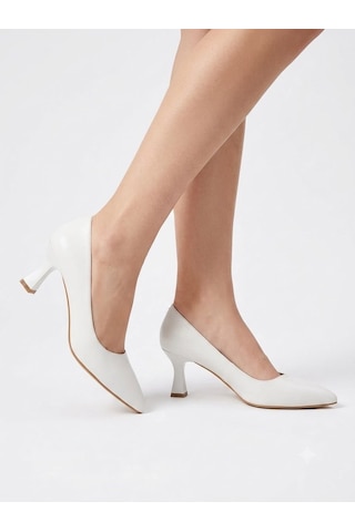 Asmi Shoes Kadın Flora Beyaz 6 Cm İnce Topuklu Stiletto