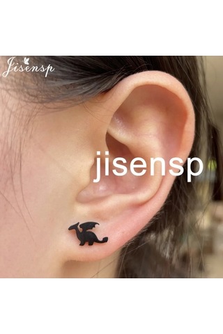 Flybuy Çoklu Paslanmaz Çelik Küpe, Küçük Hayvan Kulak Çıtçıt, Rose Gold Renk, Ged177, 1.50 Cm, Kadın Moda Takı, Gümüş Gümüş