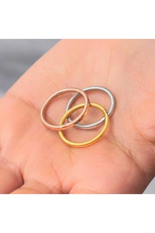 Casera's Gümüş 3 Renk Ajda Kadın Yüzük Csr2185645 Gümüş