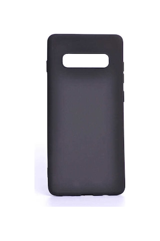 Noktaks - Samsung Galaxy S10 Plus Uyumlu - Kılıf Mat Soft Premier Silikon Kapak - Siyah