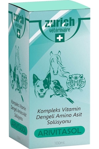 Zurich Arivitasol Evcil Hayvanlar İçin Kompleks Vitamin Dengeli Aminoasit Solüsyonu 100 ML
