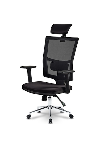 Ofiscombin Fileli Metal Ayaklı Ofis Müdür Makam Yönetici Çalışma Koltuğu Siyah File 00047499890