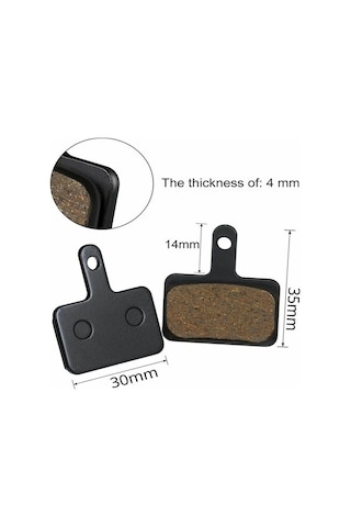 Mufunye 8 Adet Yarı Metal Fren Balatası - Dağ Bisikleti Elektrikli Bisiklet Yol Bisikleti İçin - 4 Çift Set 01b