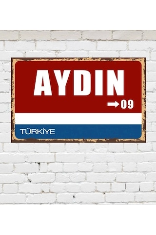 Dekoratif Şehir Plaka Retro Tablo Mdf Ahşap Tablo - 09