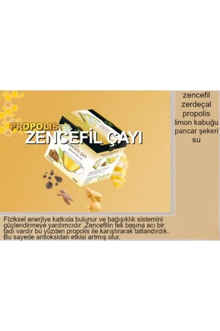 Sargılı Propolisli Zencefil Çayı 100 Gr 20 adet Doğal Bitkisel Gl