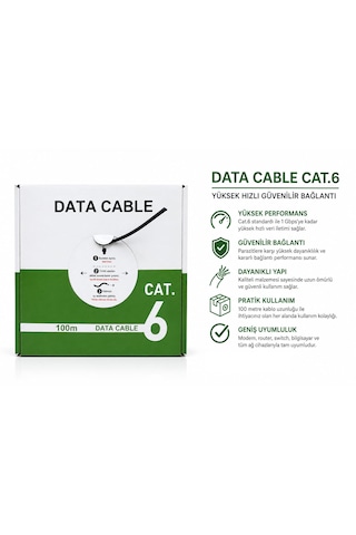 Kant.tech 100m U-utp Pe 23awg Outdoor Cat6 Network Kablo Yüksek Iletim 100 Metre -