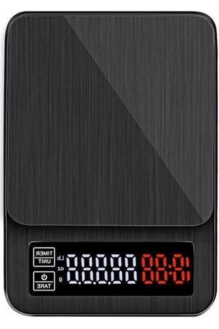 Ulzyvf Createtech Zamanlayıcı Ve Terazisi - 22lb Elektronik Dijital Terazı - Mutfak Ve Kahve İçin - Siyah - Lu Model Siyah