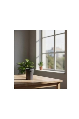 Gri Modern Küllük Duman Kanallı Plastik 10 Cm Yükseklik Ev, Balkon, Ofis Kullanımı