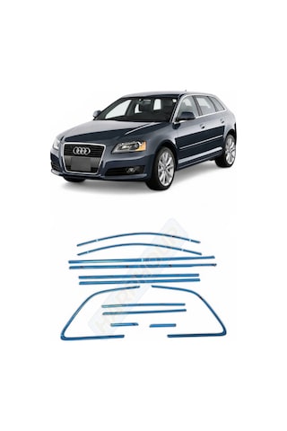 Audi A3 Hb 2008-2012 Uyumlu Krom Cam Çerçeve 12 Parça Tam Tur Paslanmaz Krom Audi A3 Hb 2008-2012 Uyumlu Krom Cam Çerçeve 12 Parça Tam Tur Paslanmaz Krom