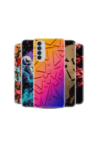 Oppo Reno 4 Pro Kilif Desenli Baskili Silikon Kiliflar 361420547