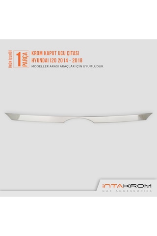 Hyundai İ20 Krom Kaput Ucu Çıtası 2014-2018