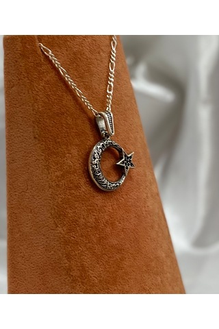 Bayrak Modeli Gümüş Erkek Kolyesi F160020106