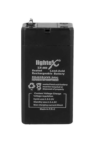 Lightex Lt-403 4 Volt 0.3 Amper Akü