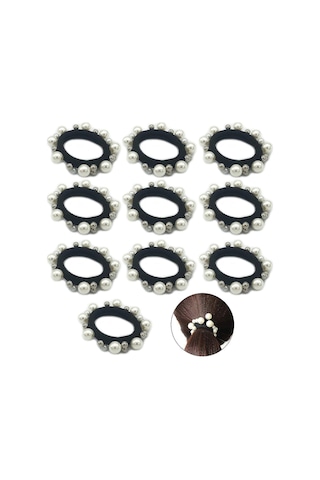 Zarif Bayan Kızlar Moda İnci At Kuyruğu Tutucu, Elastik Saç Aksesuarları Kristal Saç Halatları Kadınlar Ve Kızlar İçin 10 Adet Çok Renkli