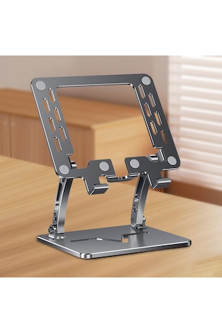 Homyl Tablet Stand Tutucu Kaymaz Taban Siyah-kare-delik
