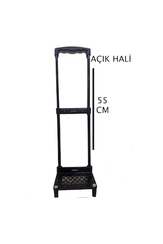 Anaokulu Çantası Çekçek Aparatı İki Tekerlikli Okula Dönüş Açık: 55 Cm / Kapalı: 30 Cm Genişlik 15 Cm Siyah