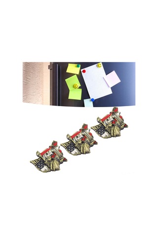 Vkemall 3 Adet 3d Düşük Boyutlu Demir Manyetik Buzdolabı Dekoratif Ataşman Hediye/koleksiyon/ofis/ev Kullanıma Uygun