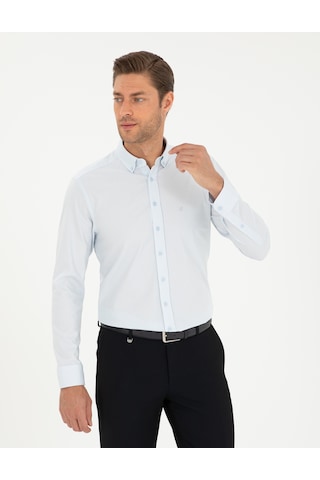 Pierre Cardin Erkek Açık Mavi Gömlek Desenli 50295909-vr003 Açık Mavi