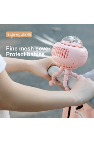 Cacaobebek Arabaları Için Usb Mini Şarj Edilebilir Fan C Tipi El Fanlı Kullanışlı Bladeless Turbo Fan 1200mah 6099 Pembe