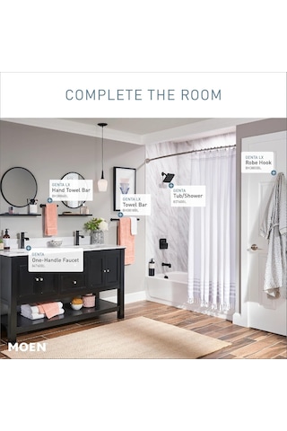 Lexroo Bh3886bl Genta Banyo Aksesuarı, Mat Siyah
