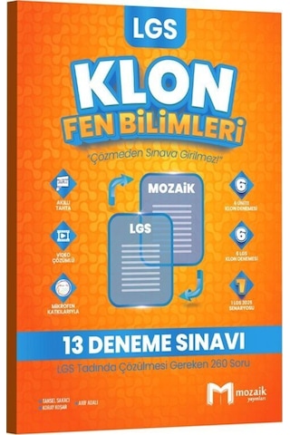 Mozaik Yayınları 8. Sınıf Lgs Fen Bilimleri Klon 13 Deneme
